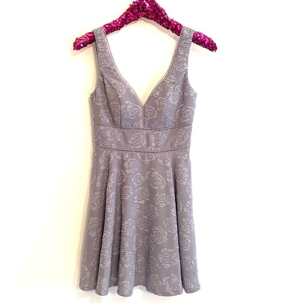 [Jodi Kristopher] Gray Textured Dress - Size 3